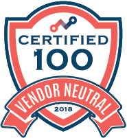 Vendor Neutral Certified 100 2018 badge