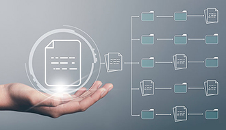 conceptual diagram showing an organized file structure