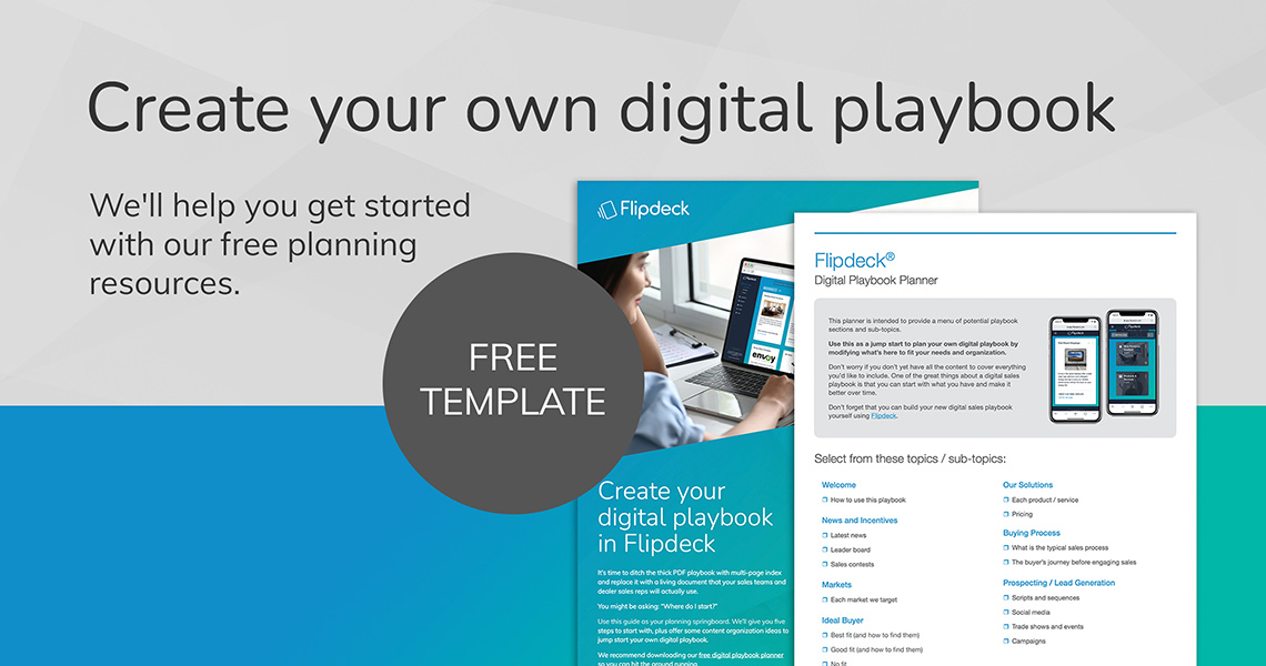 Download Our FREE Digital Sales Playbook Template Flipdeck®