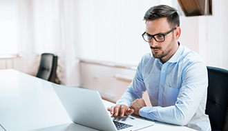 Man working at computer