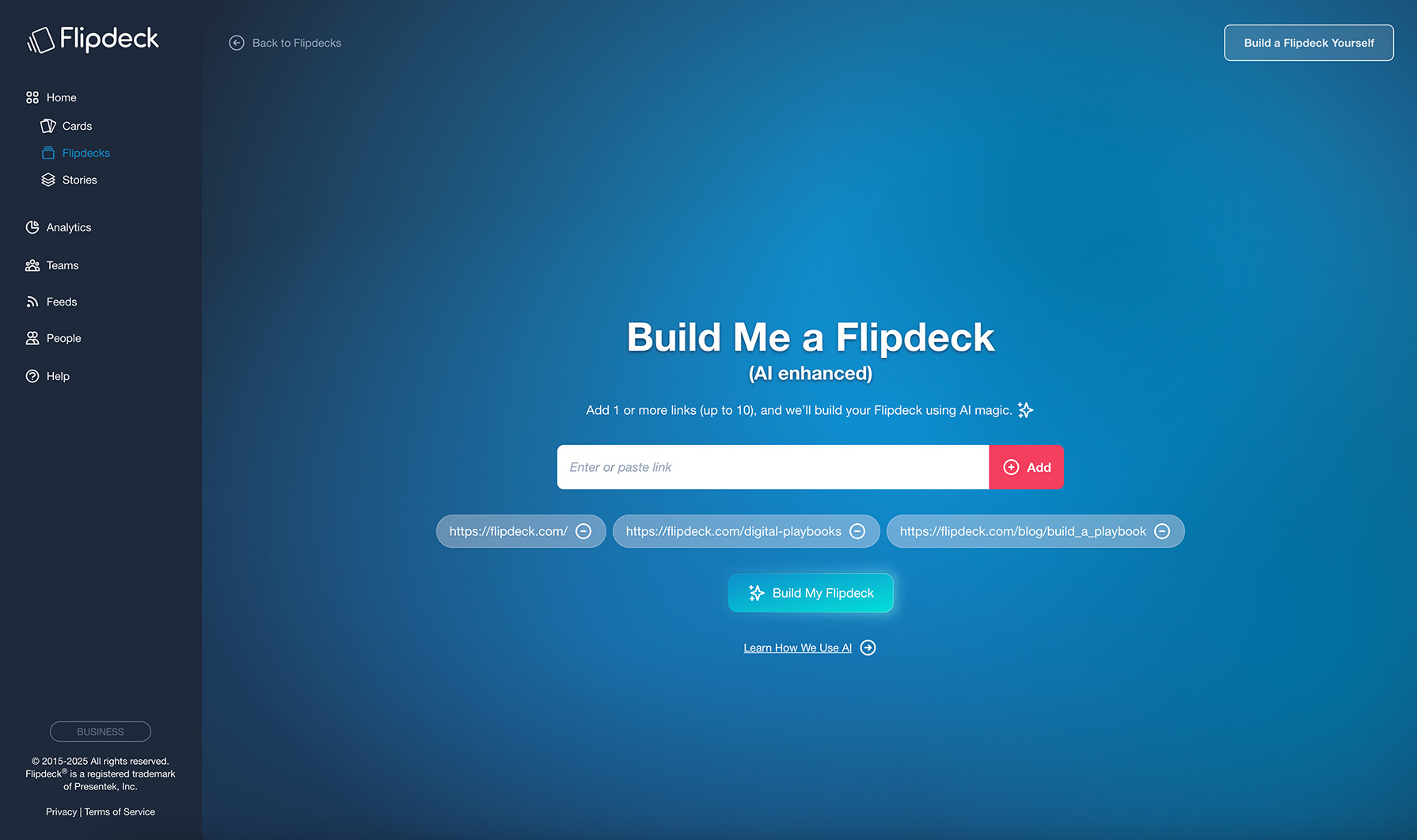build a Flipdeck screenshot