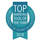 Badge for being recognized as a Top Marketing Tool of the year by Smart Selling Tools.