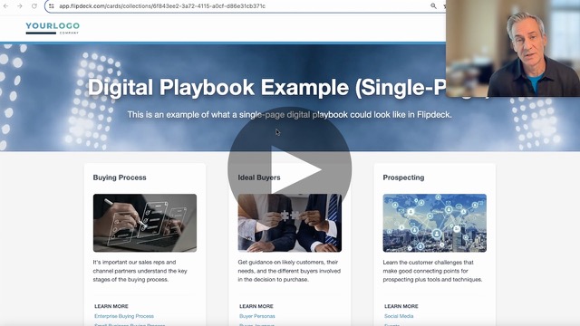 flipdeck digital playbook example with play icon