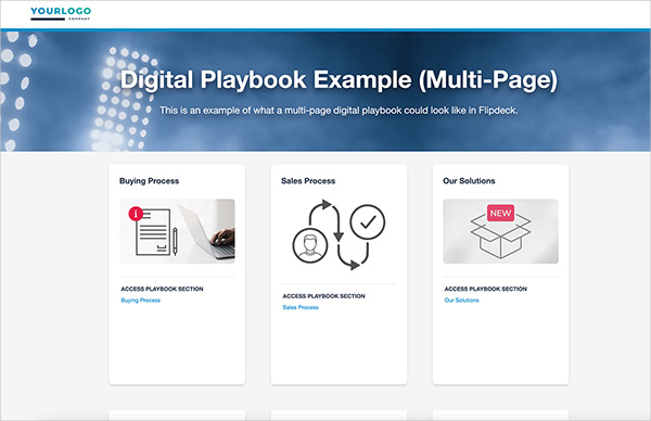 flipdeck cards digital playbook example multiple page example