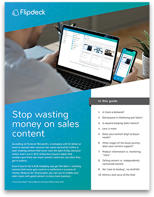 Stop Wasting Money on Sales Content guide cover