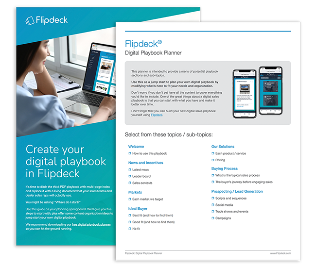 preview of the Digital Sales Playbook Template